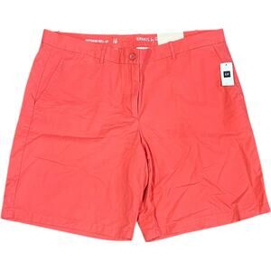 Gap Khakis Boyfriend Roll Up Shorts Size 16 Coral Pink NWT